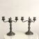 Pair of candlesticks in pewter