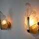 Pair of "leaf" wall lamps by Carl Fagerlund, Murano glass, Germany, 1970
