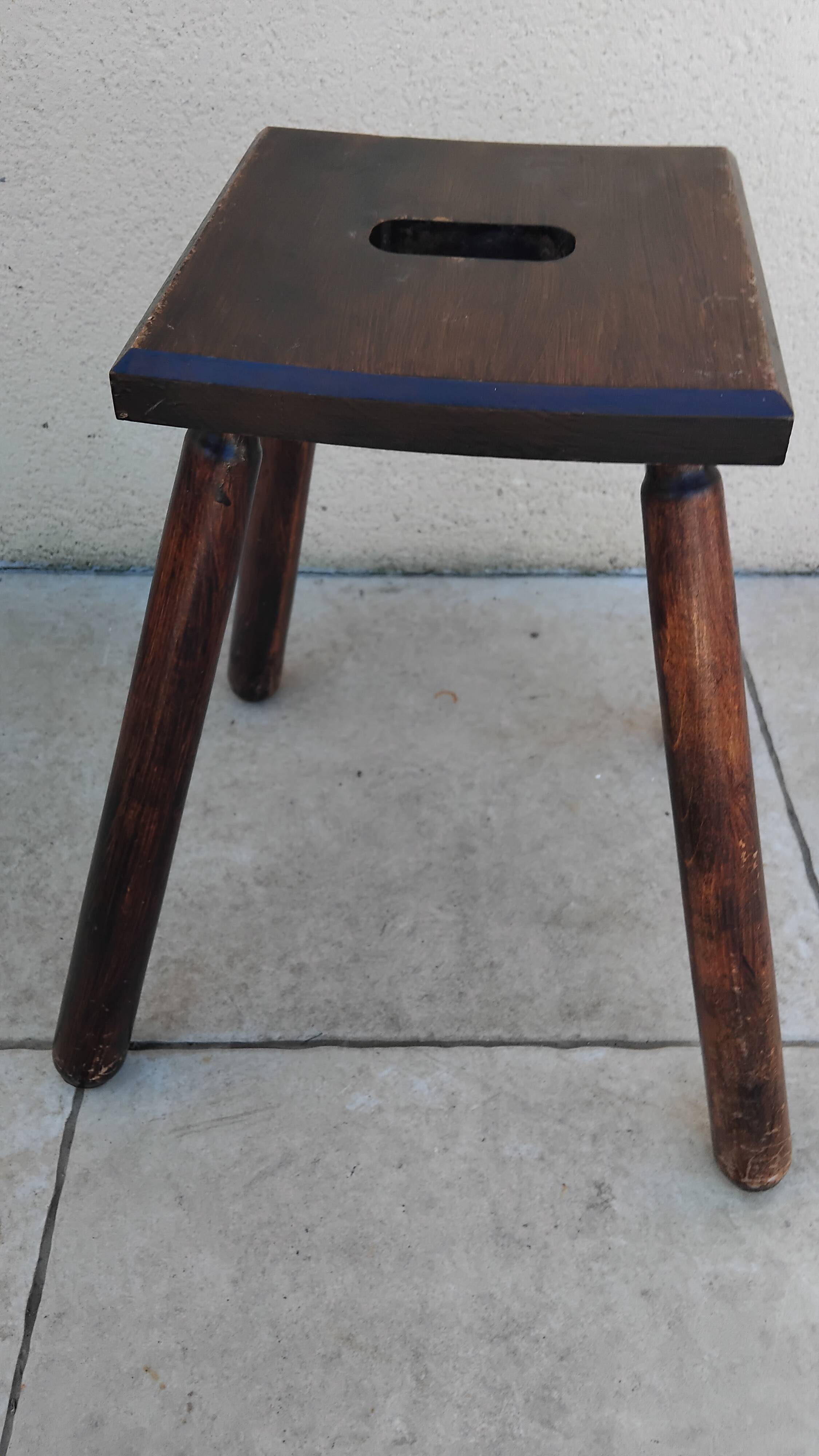 Old vintage farm stool