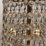 Extra Large Bronze Crystal Chandelier 1950’s