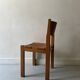 Chaise en bois d'orme et cuir camel Maison Regain, design France