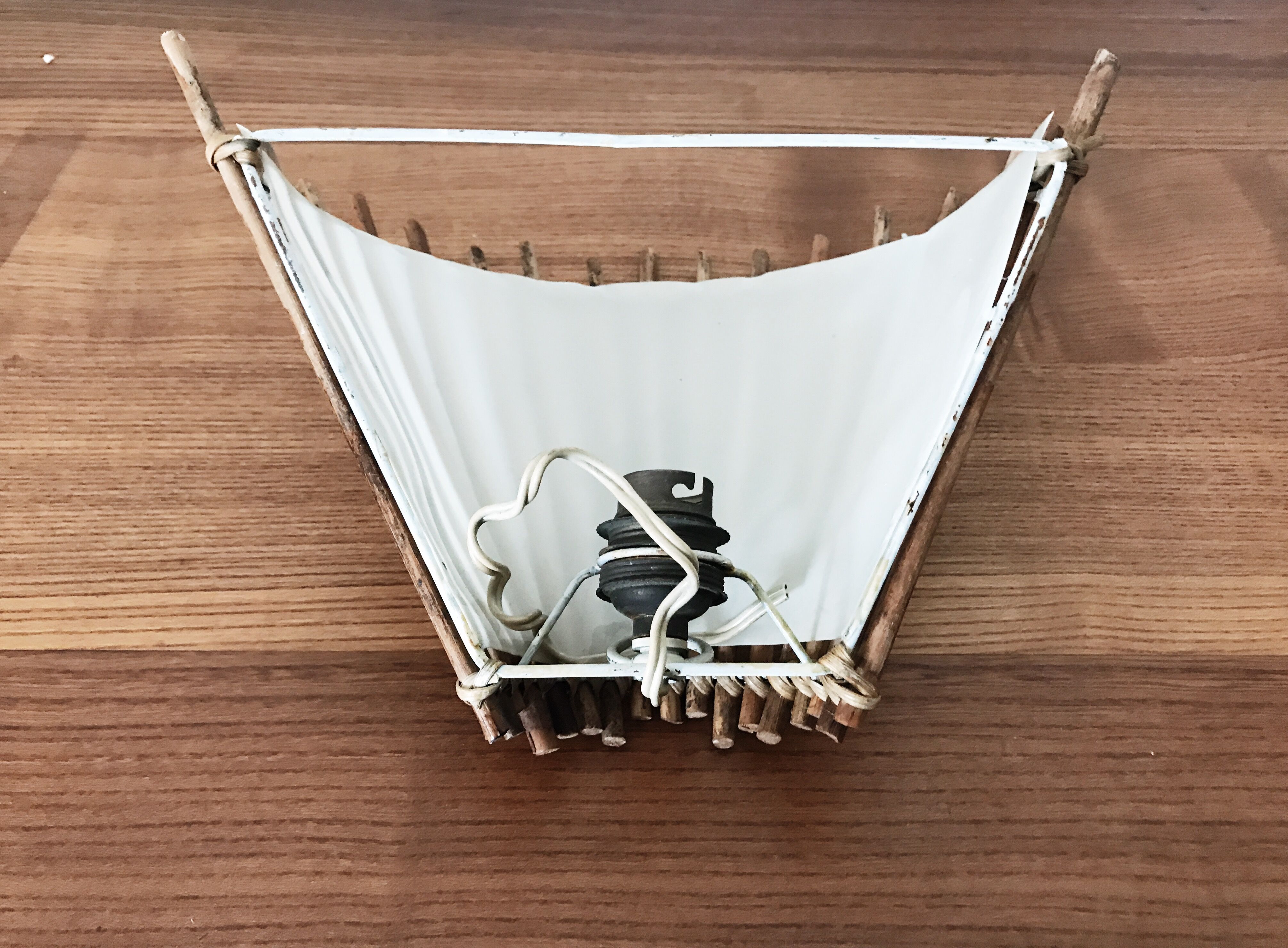 Bamboo wall sconces 1950 s