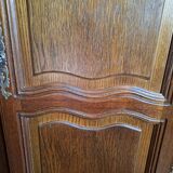 Wooden wardrobe 2/3 hanging space 1/3 linen closet