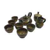 Coffee service with sandstone cup by Delahaye