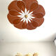 Suspension florale lin et rotin
