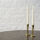 2x Mid century brass candle sticks, Kara Denmark