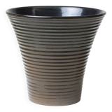 Ribbed ceramic vase, Czechoslovakia, 1960s