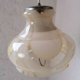 Vintage marbled Murano glass pendant light.