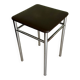 Vintage brown faux leather stool