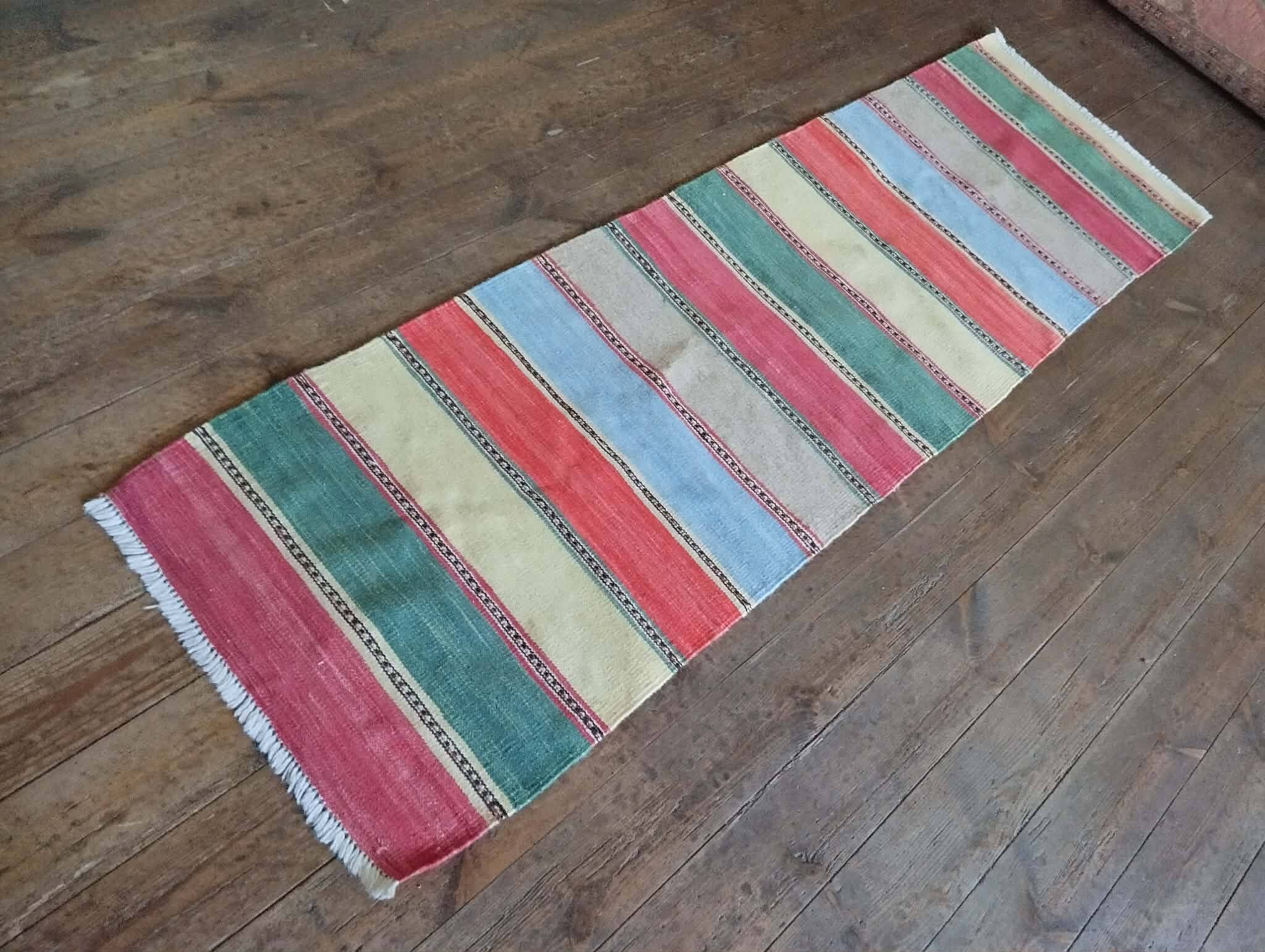 Handmade Qashqaï hallway rug 186x57cm
