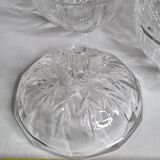 Pair of crystal candy boxes, Italy