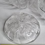 Pair of crystal candy boxes, Italy