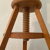 Vintage wooden tripod stool