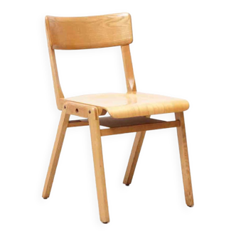 Woodwest chair all stackable light oak