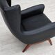 1960s, Danish design by Illum Wikkelsø, armchair, model 110, leather, teak.