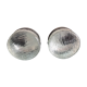Pair of round ceiling lights in glass ice vintage 60-70s
