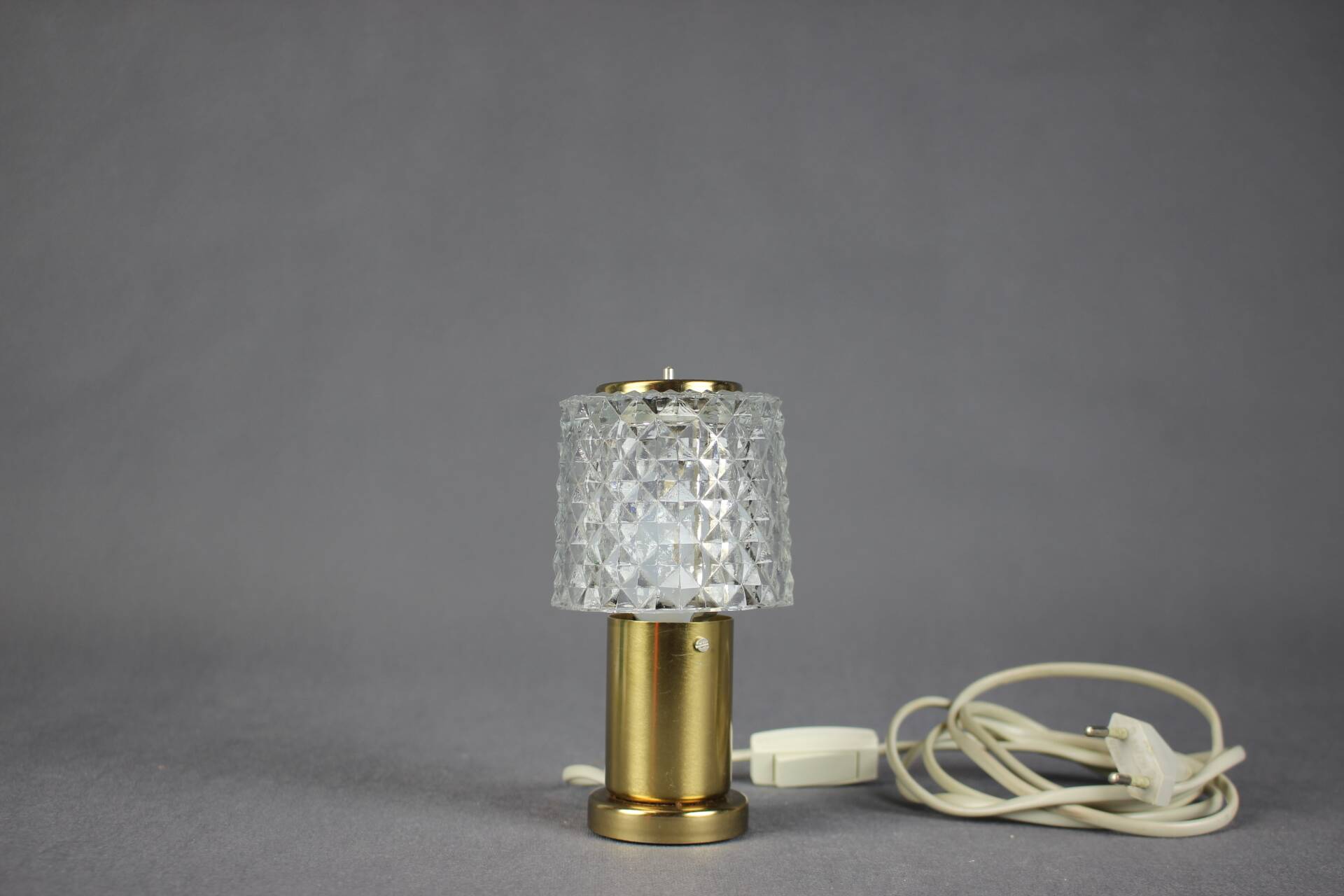 Glass Table Lamp by Kamenicky Senov, Czechoslovakia, 1970s