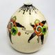 Art Deco vase Orchies, enamels on crackled background, stylised flowers