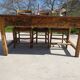 Restored antique farmhouse table, made entirely of solid oak.