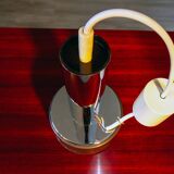 Space age pendant lamp, glass and chrome for staff, germany 1970