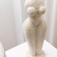 Beige Ceramic Fat Lava Statue – Abstract Mid-Century Modern Sculpture (2000s)