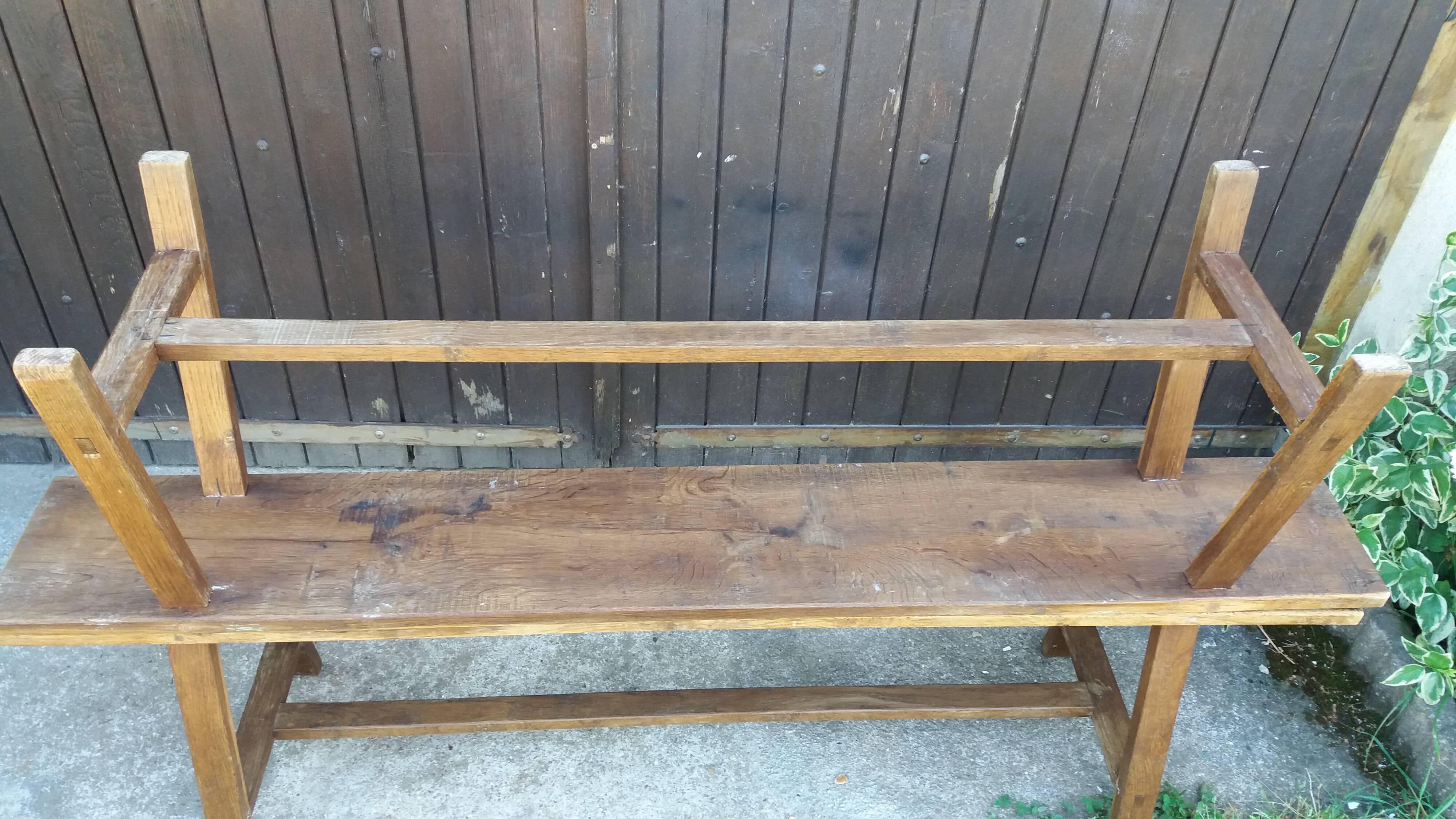 Paire de bancs de ferme