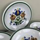 6 hand-painted deep plates