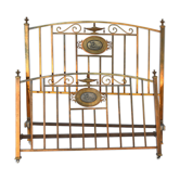 Gold metal bed