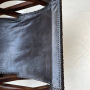 Vintage leather sling chair, 1980s