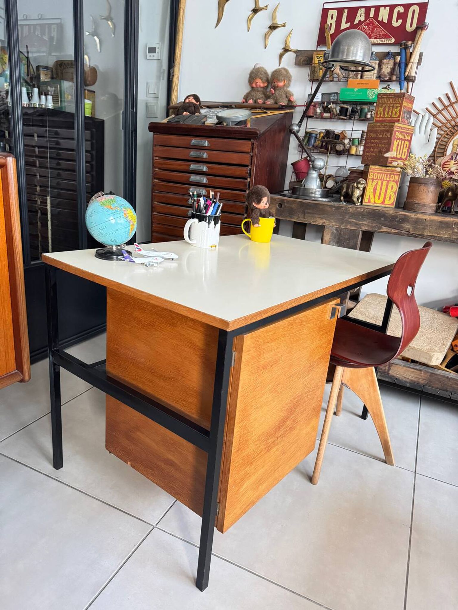 Vintage modernist children's desk