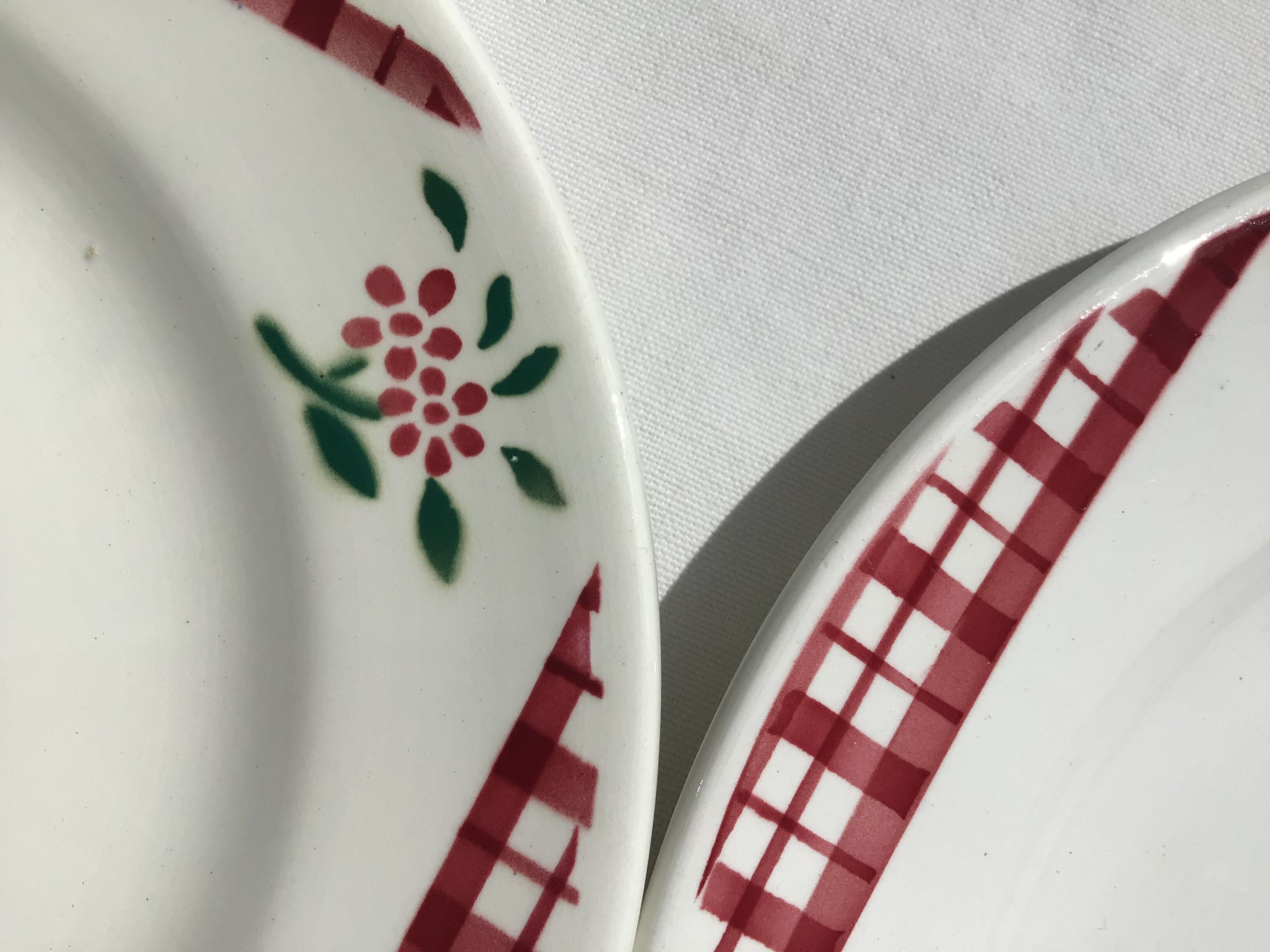 6 plates dessert digoin model niger dark red