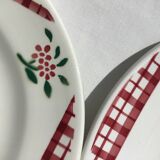 6 plates dessert digoin model niger dark red