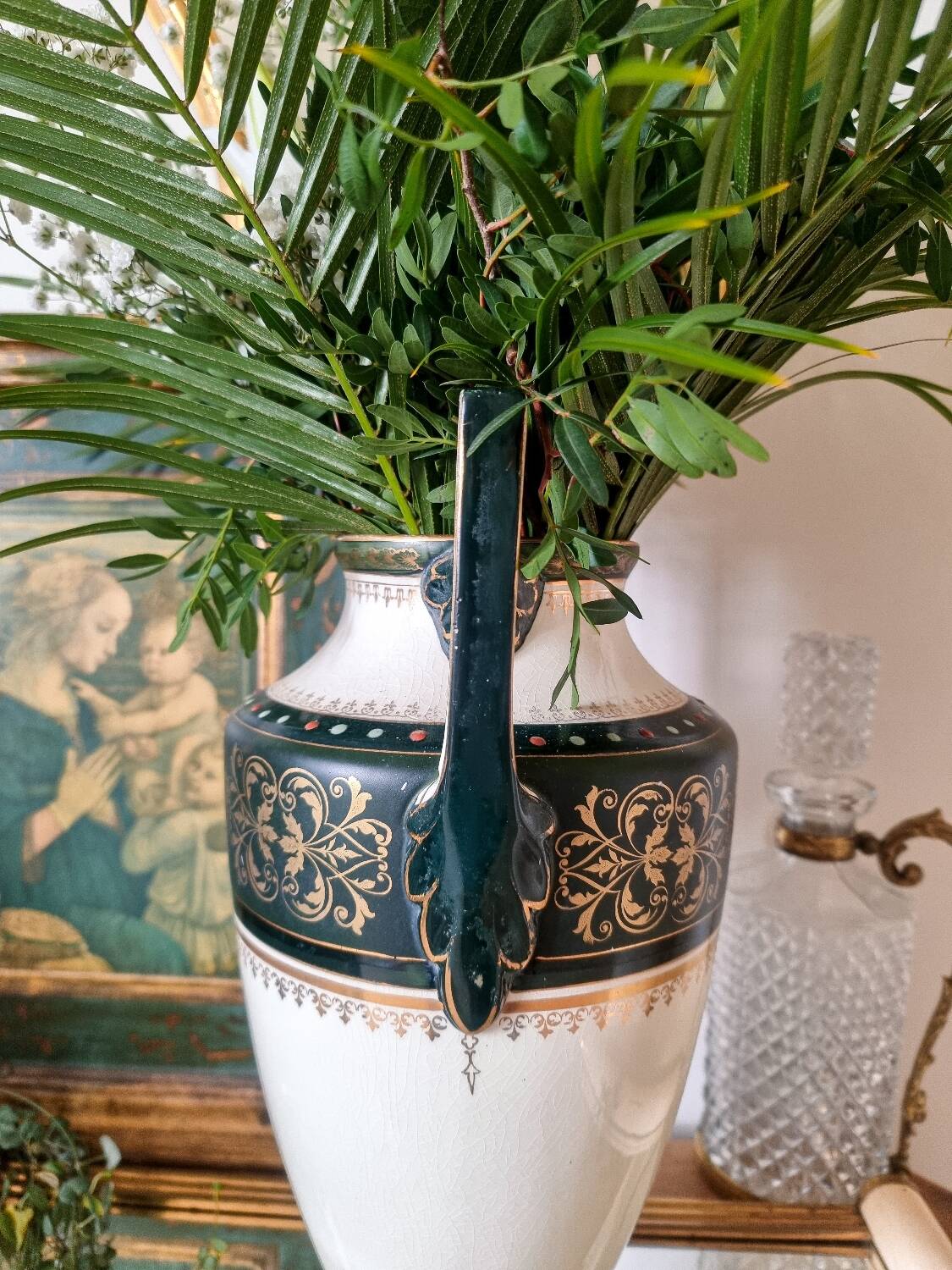 Amphora Vase, 1880, Boch Frères Keramis