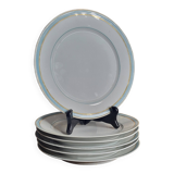 6 Paris porcelain dinner plates