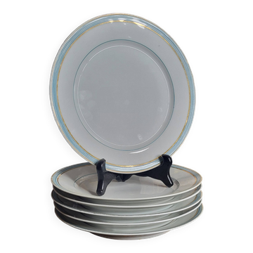 6 Paris porcelain dinner plates