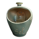 Pot pour le sel en grès vintage