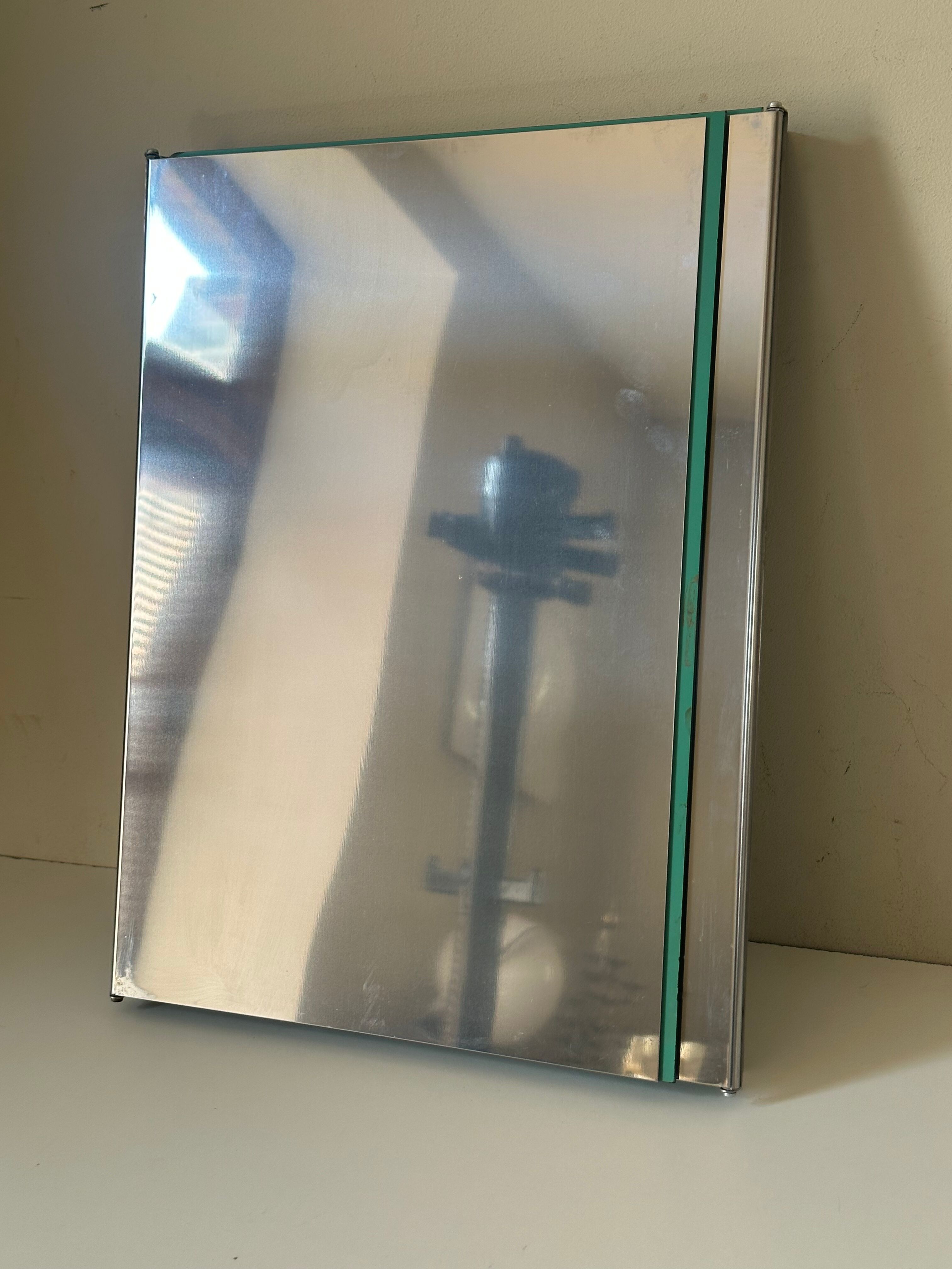 Modernist triptych mirror vintage design 70s