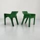 Chaise Gaudi Verte par Vico Magistretti pour Artemide, 1970