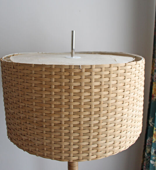 Vintage rattan lamppost
