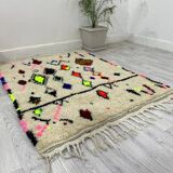 Handmade wool berber rug 200 x 100 cm