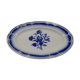 Vintage oval dish decorated with blue bouquet