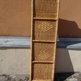 Vintage rattan and bamboo basketry screen