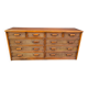 Vintage rattan and bamboo chest of drawers, 1970s