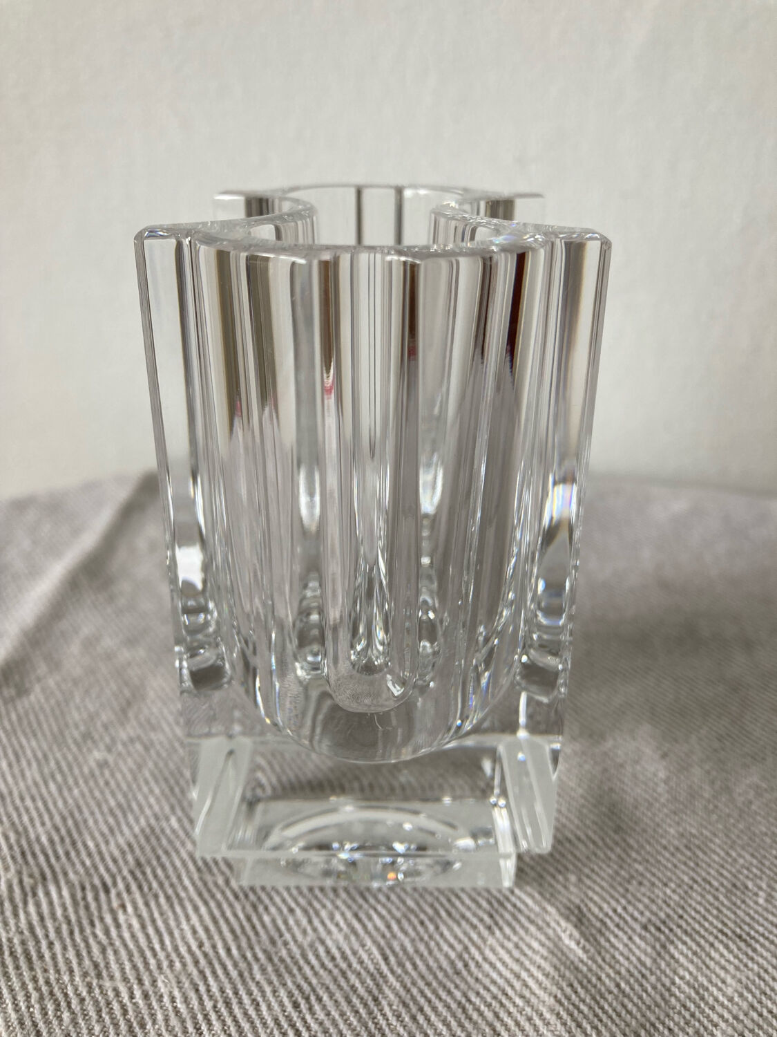 Small crystal vase St Louis, Art Deco