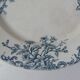 Terre de fer 6 assiettes plates fleurs althaea