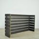 Vintage handmade wide SLATTED bench / side table, Netherlands 1970s