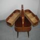 Mid century sewing box with / side table. asystent teak 1960/70s