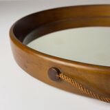 Mid-century wall mirror in teak, Italy, 1960s