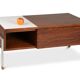 Pair of low chests of drawers in teak and chrome metal. 1960s.