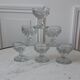 Set of 6 cups in molded glass pressed late nineteenth